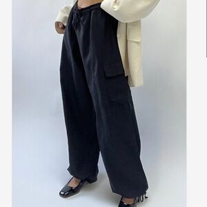 Na Nin Cooper Silk Canvas Cargo Pants